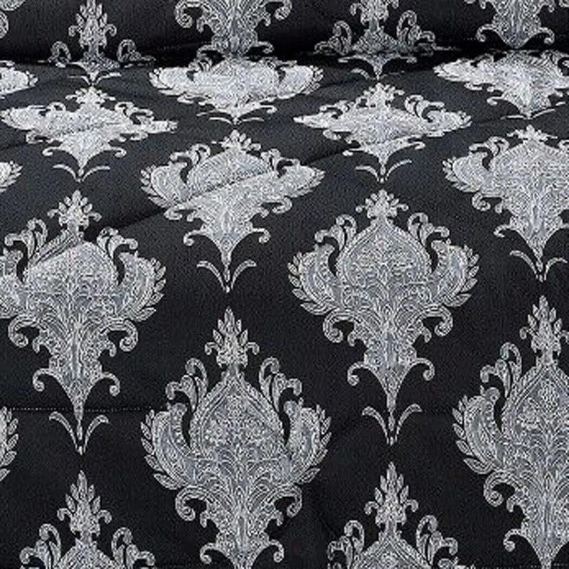 Gina Polyester Damask Bedspread with Pillowcases