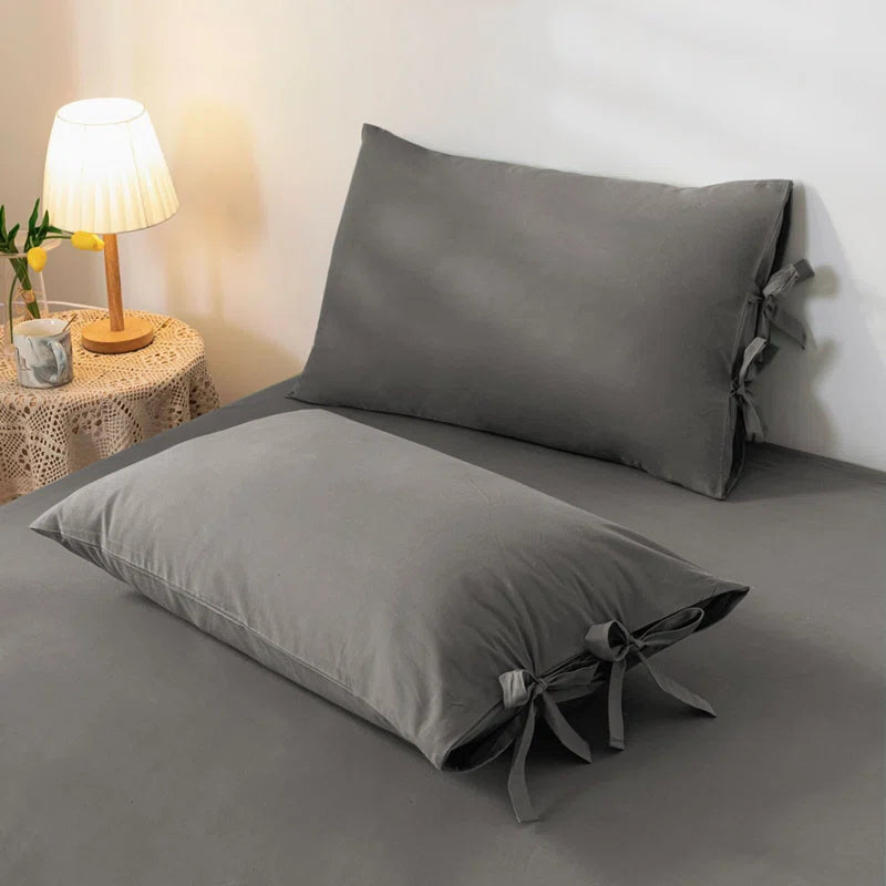 Massouda Microfiber Solid Colour Duvet Cover Set with Pillowcases