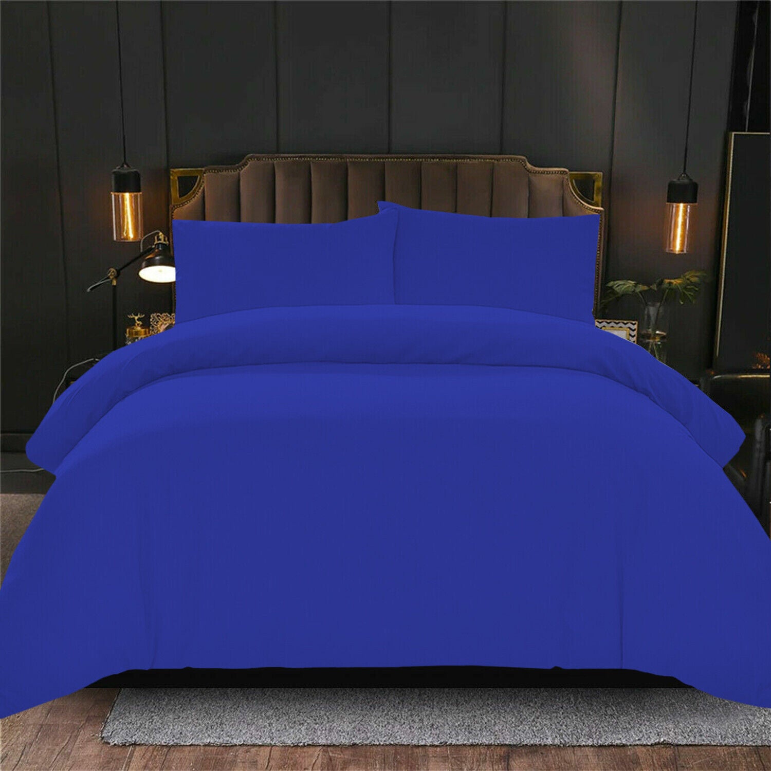 Egyptian Cotton Duvet Cover Bedding Set with Pillowcase Single Double King Size