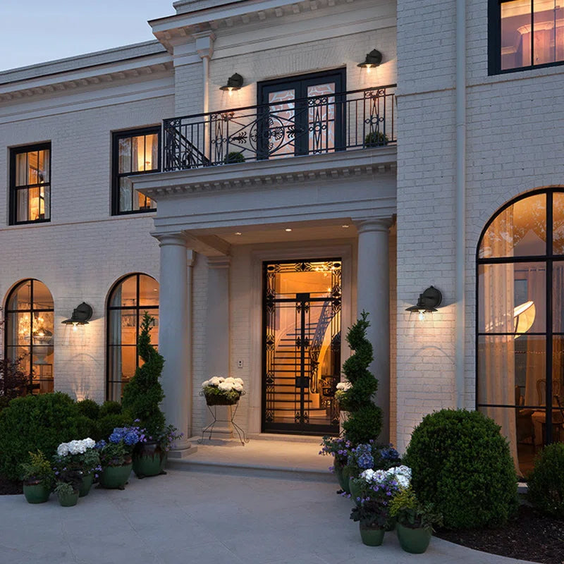 Seerat Matte Black 20Cm H Outdoor Barn Light with Dusk to Dawn