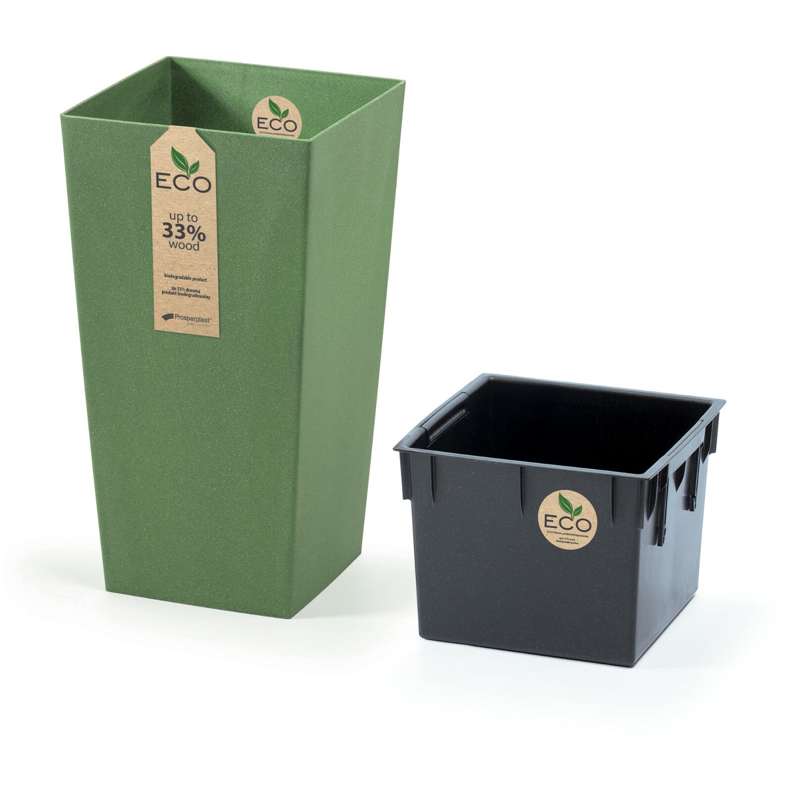 Eco-Friendly Biodegradable Square Flower Plant Pot Indoor Outdoor Garden Planter