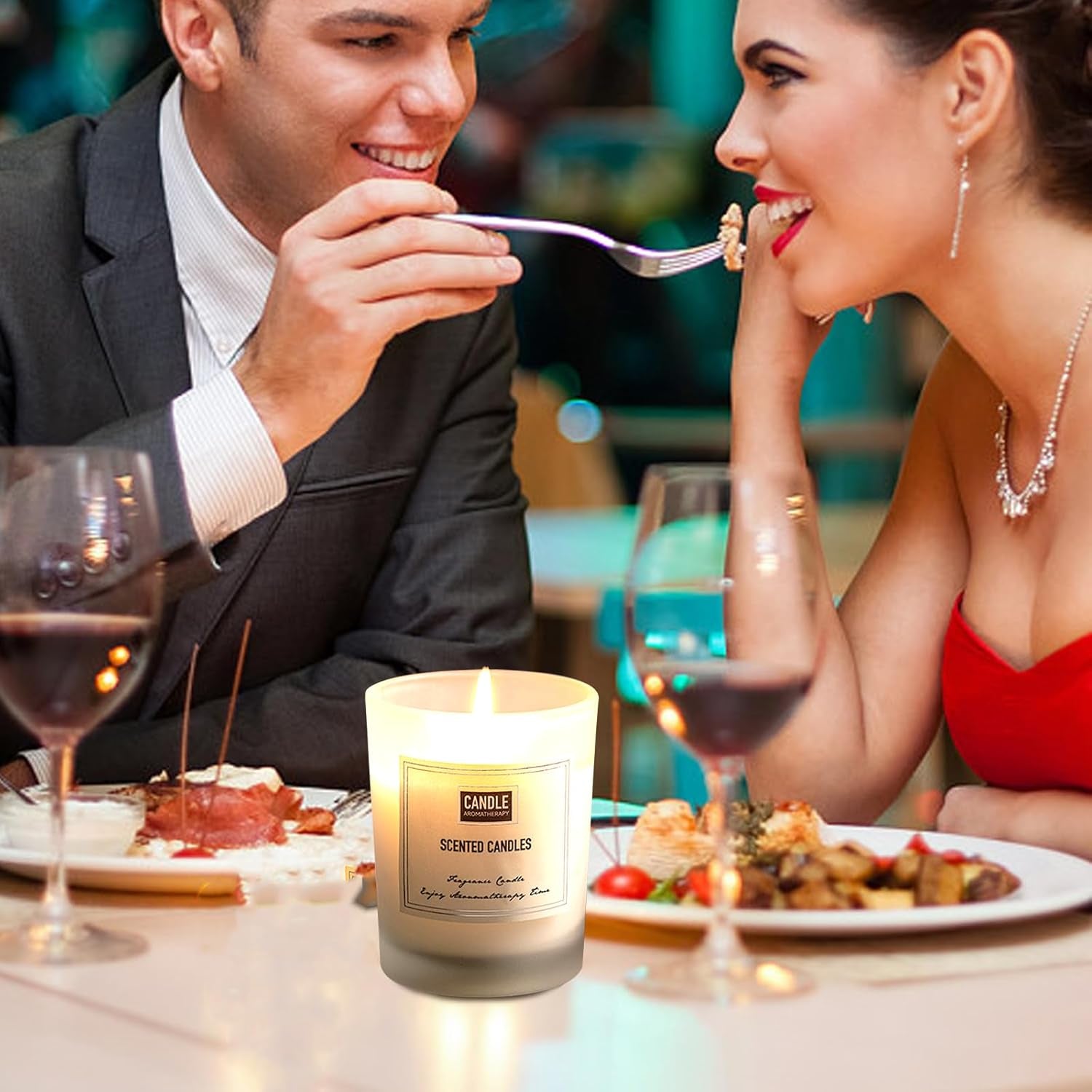 Aromatherapy Candles for Valentine,Essential Oil Aromatherapy Candle, Long Burning Soy Candle, Scented Candles with Gift Box for Sleep Massage Spa, Gift & Home Supplys