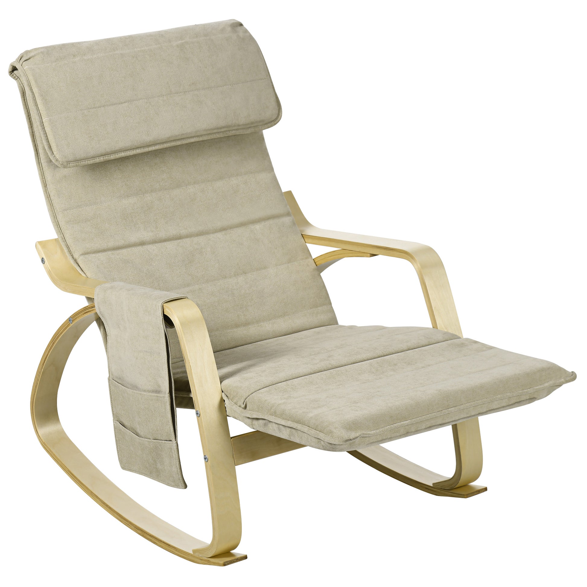 Modern Rocking Lounge Chair Recliner with Adjustable Footrest