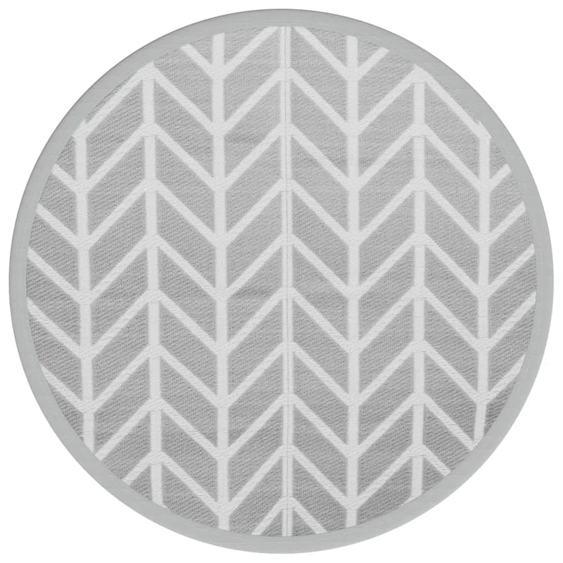 Westrem Double Layer Grey Indoor / Outdoor Area Rug