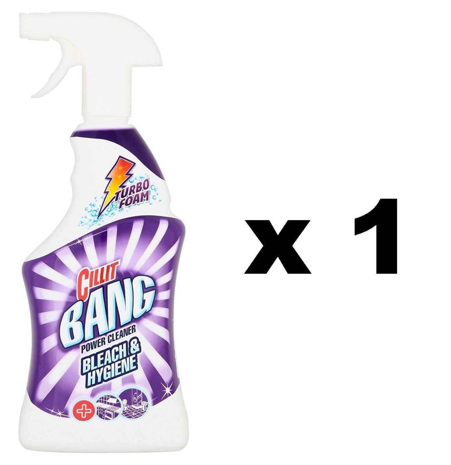 Cillit Bang Bleach & Hygiene Cleaning 750Ml Bathroom Kitchen Power Spray Stains