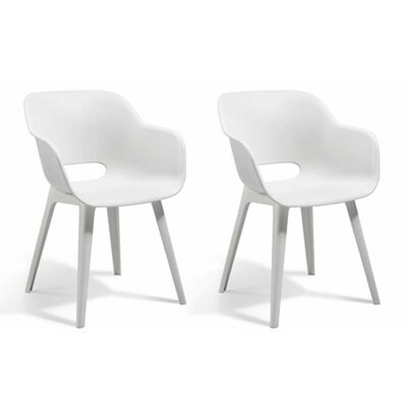 Outdoor Chairs Akola 2 Pcs White