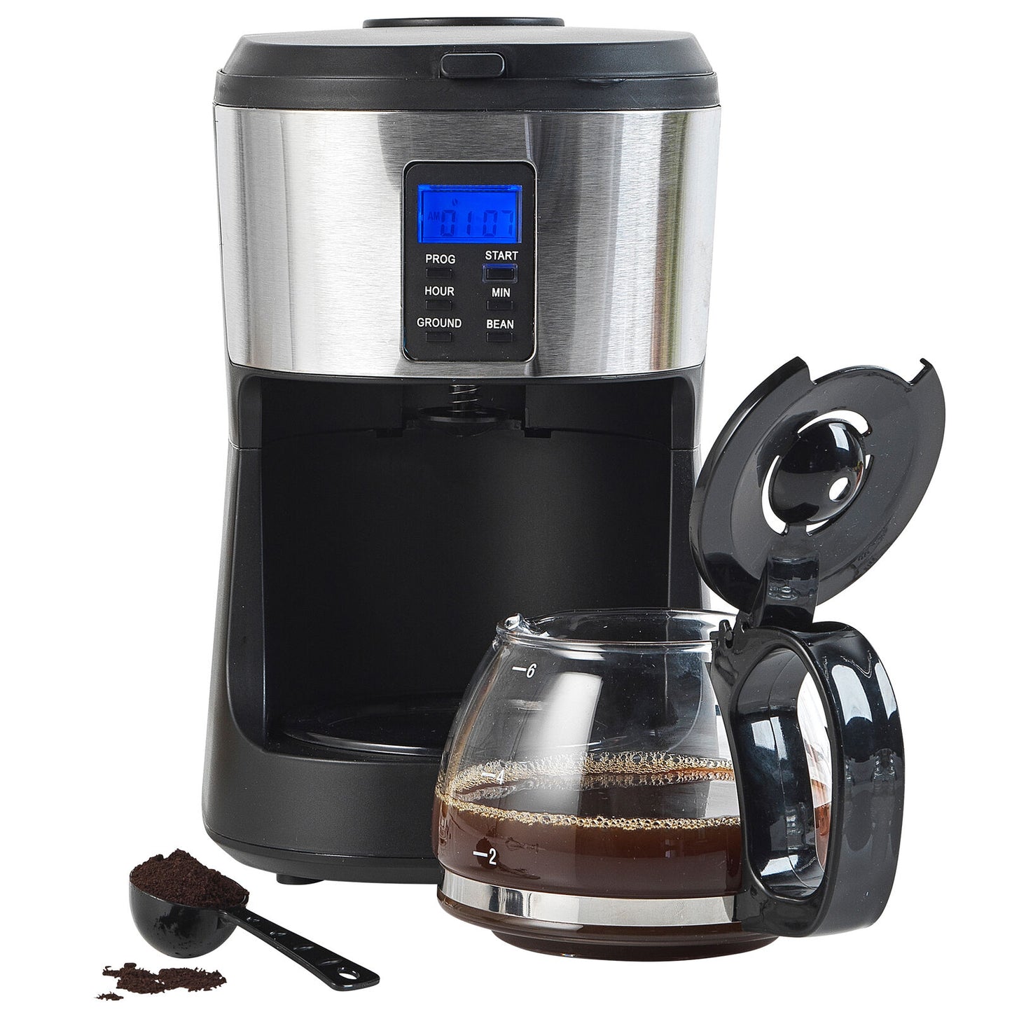 Salter Coffee Maker Machine Caffé Bean to Jug Grind & Brew (Open Box)