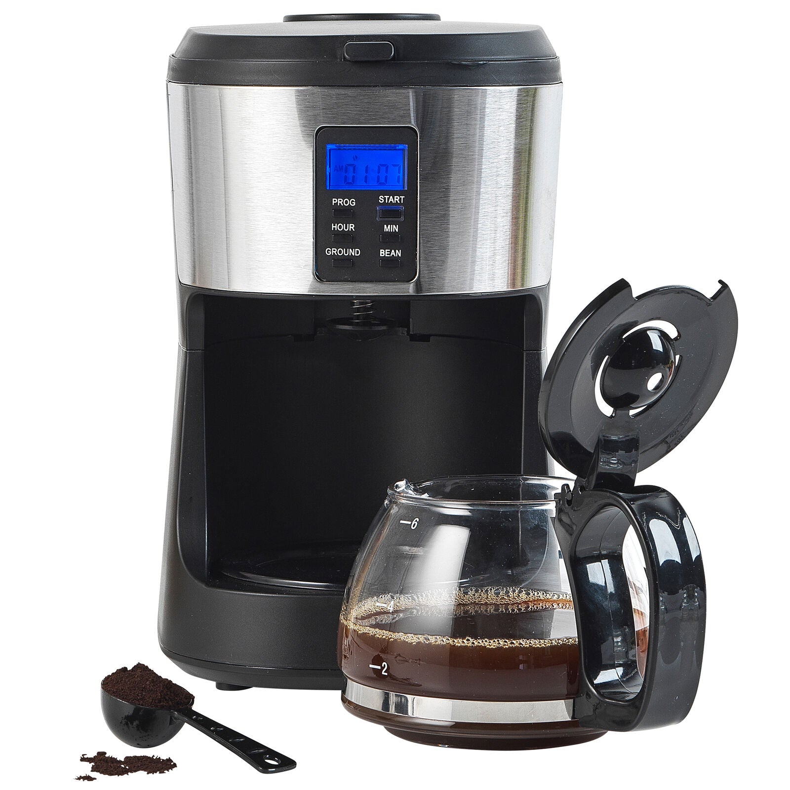 Salter Coffee Maker Machine Caffé Bean to Jug Grind & Brew (Open Box)