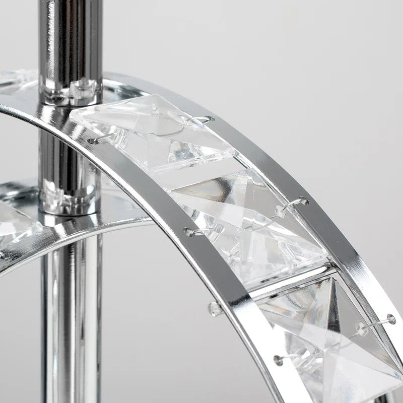 Dicie 46Cm Silver Table Lamp Set