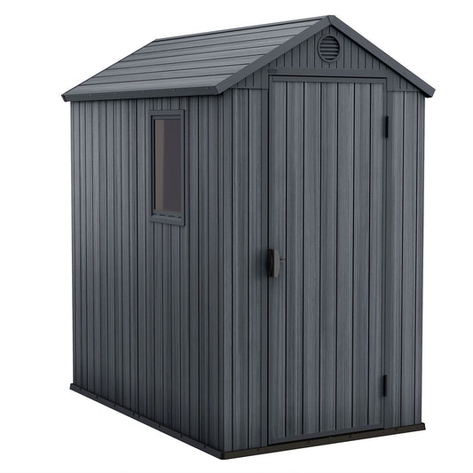 Keter Darwin Outdoor Garden Tool Storage Shed W/Window