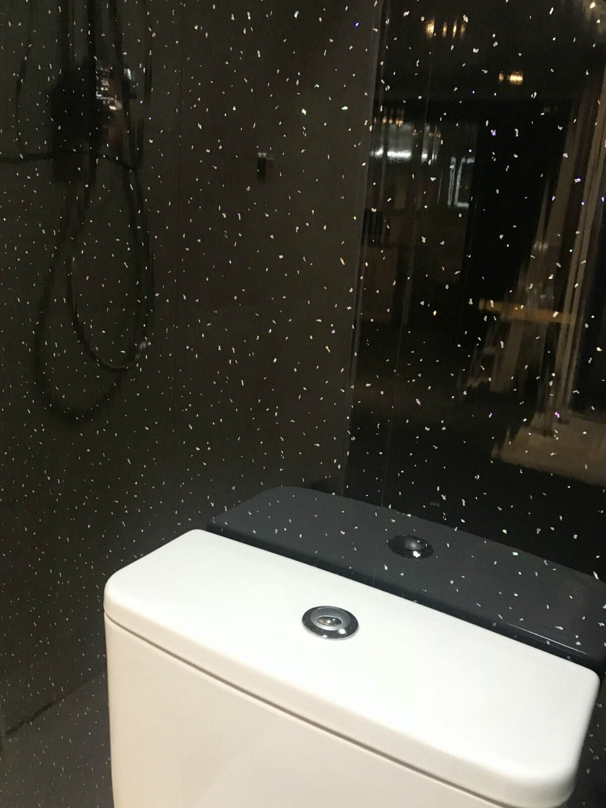 10 White Black Grey Sparkle & Marble Shower Wall Panels PVC Bathroom Cladding