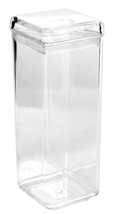 Plastic Square Jar Sealed Lid Food Safe Preserve Jars Chutney Storage - 4 Sizes