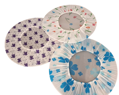 Long Hair Shower Caps X3 Durable Ladies Elastic Cap Bathing Cap Hair Covers