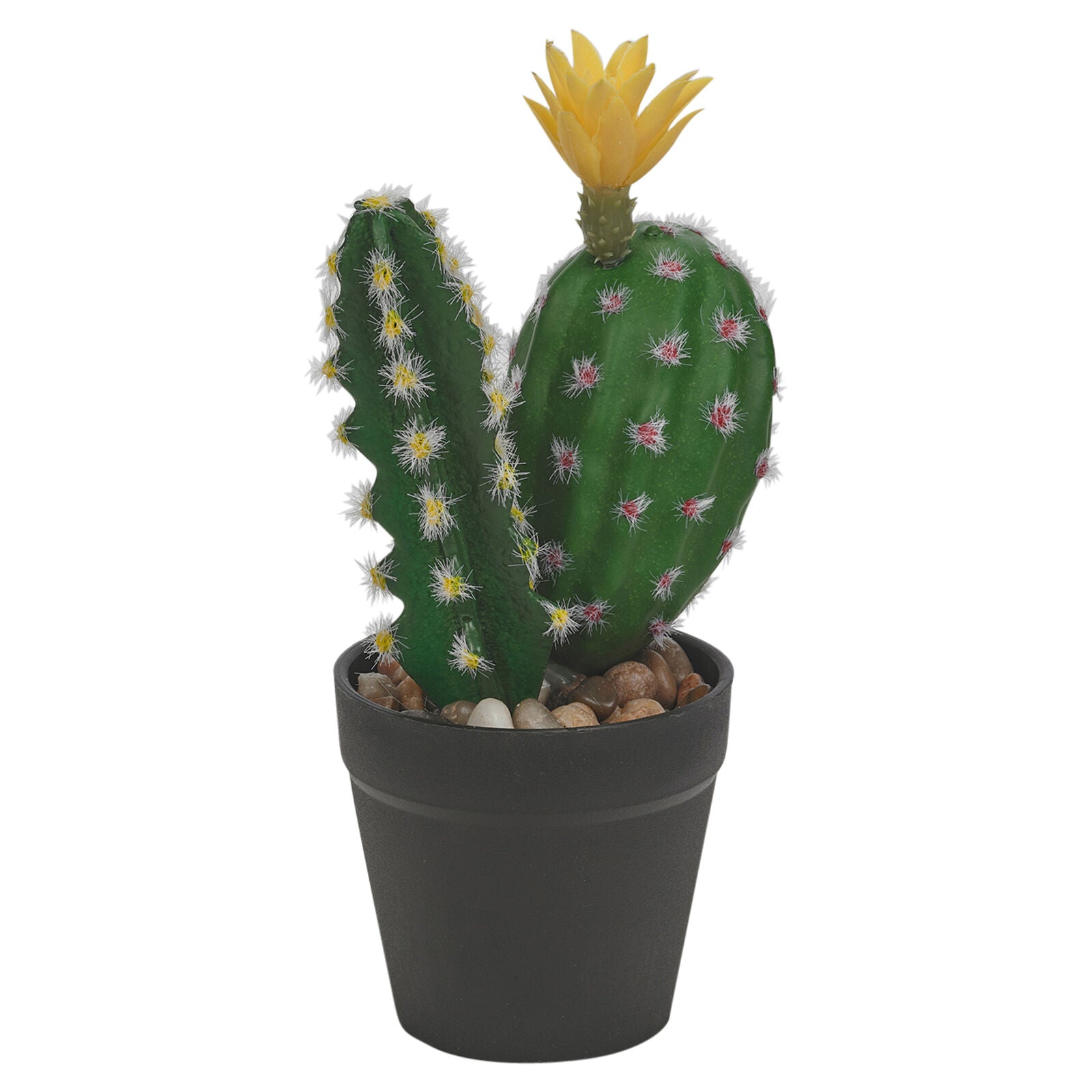 Artificial Cactus in Pot 25Cm Faux House Plant Fake Tropical Succulent Plants
