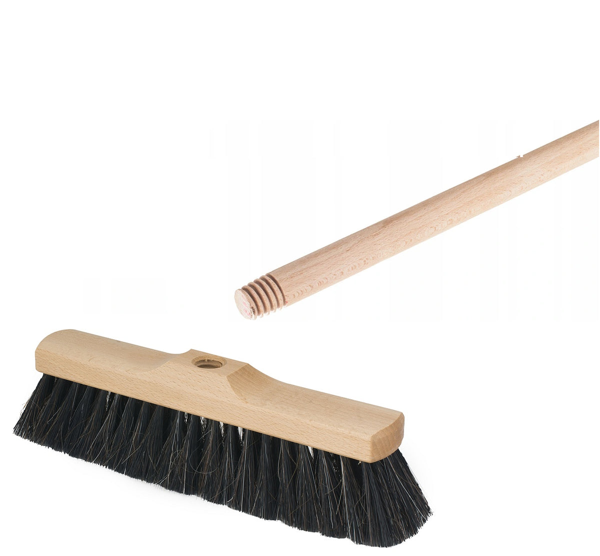 1.2M Traditional Outdoor Garden Sweeping Brush Floor Yard Wooden Broom Handle