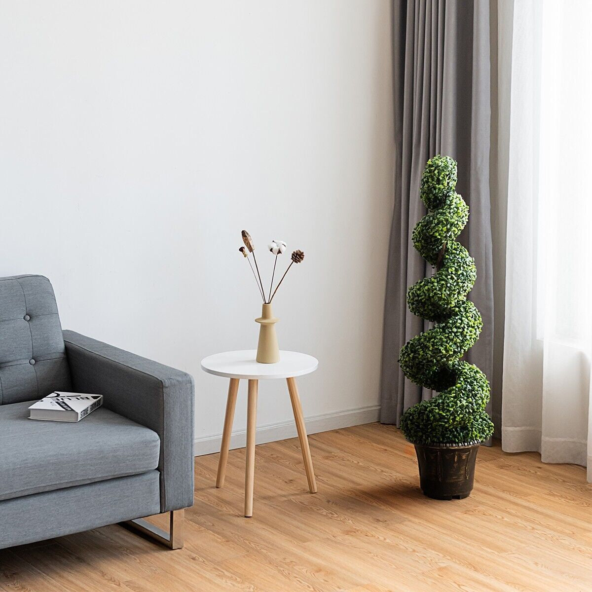 120Cm Artificial Boxwood Spiral Tree