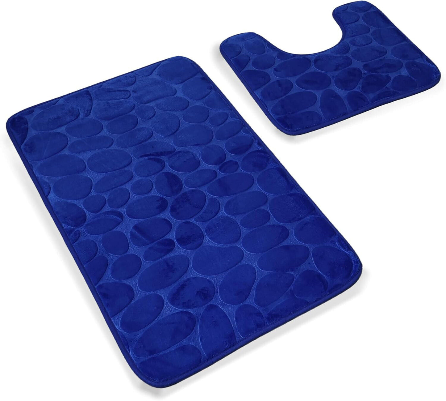 2 PCS Bathroom NON SLIP BATH MAT MEMORY FOAM ULTRA SOFT TOILET BATHROOM RUGS