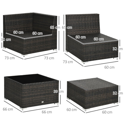 Rattan Outdoor Garden Furniture Patio Corner Sofa Set with Cushions