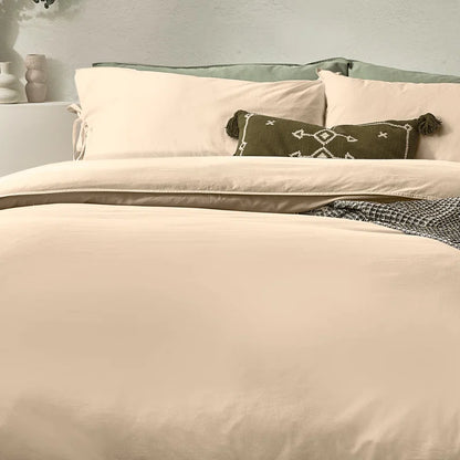 Thatcham Cotton Solid Colour Duvet Cover Set with Pillowcases