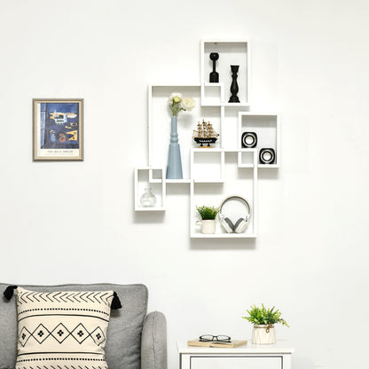 Wall Mounted Interlocking Cube Shelves, Display Wall Shelf for Living Room
