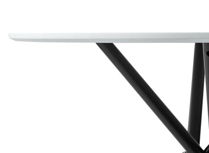 Mose Cullompton Small round Dining Table (TAB202, 90Cm) with 4 Chairs (CHA502-SGY)