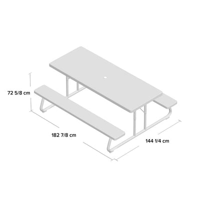 Outdoor Furnitures 6-Foot Classic Folding Picnic Table