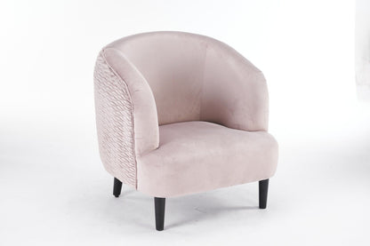 Stylish Design Velvet Tub Chair Accent Armchair Grey Barrel Chair for Bedroom