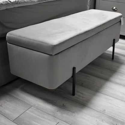 Analisha Velvet Upholstered Storage Bench
