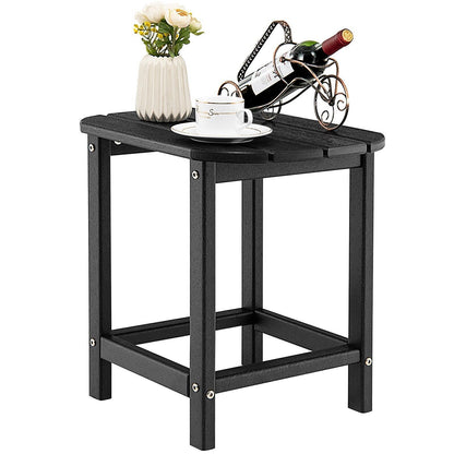 Side Table Indoor Outdoor Garden Patio HDPE Adirondack Rectangular End Table