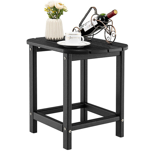 Side Table Indoor Outdoor Garden Patio HDPE Adirondack Rectangular End Table