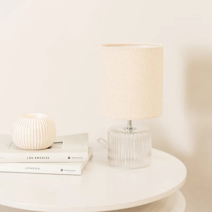 Rokiatou Pair of Glass Table Lamps with Lamp Shades