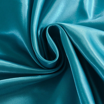 ROOEE 6PCS Satin Silk Complete Bedding Set Fitted Sheet Duvet Cover Pillow Cases