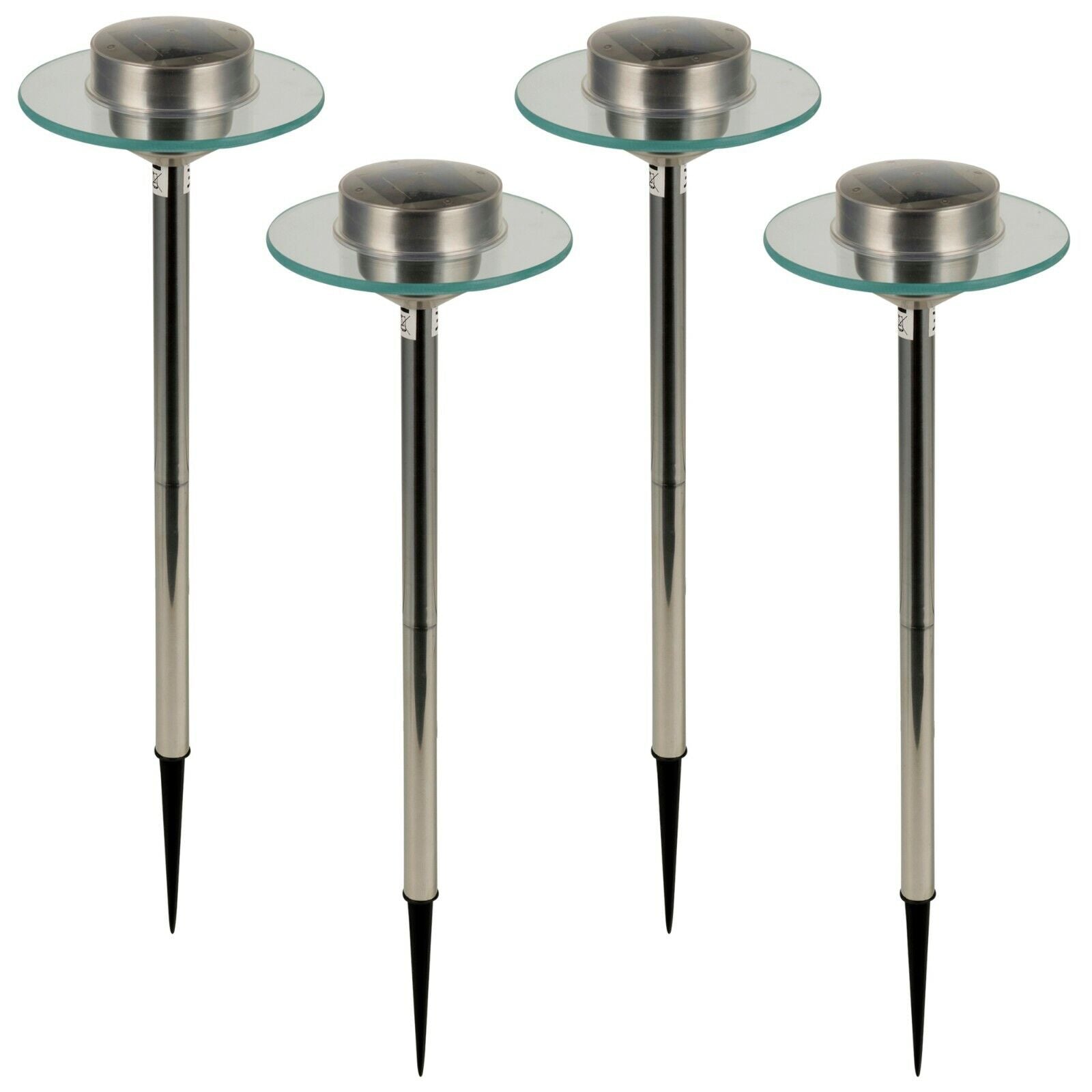 4 X 55Cm Tall LED Solar Powered Outdoor Garden Lights Garden Pathway Lamp Post