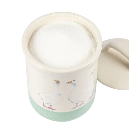 Apple Farm Stoneware Coffee, Tea and Sugar Canisters