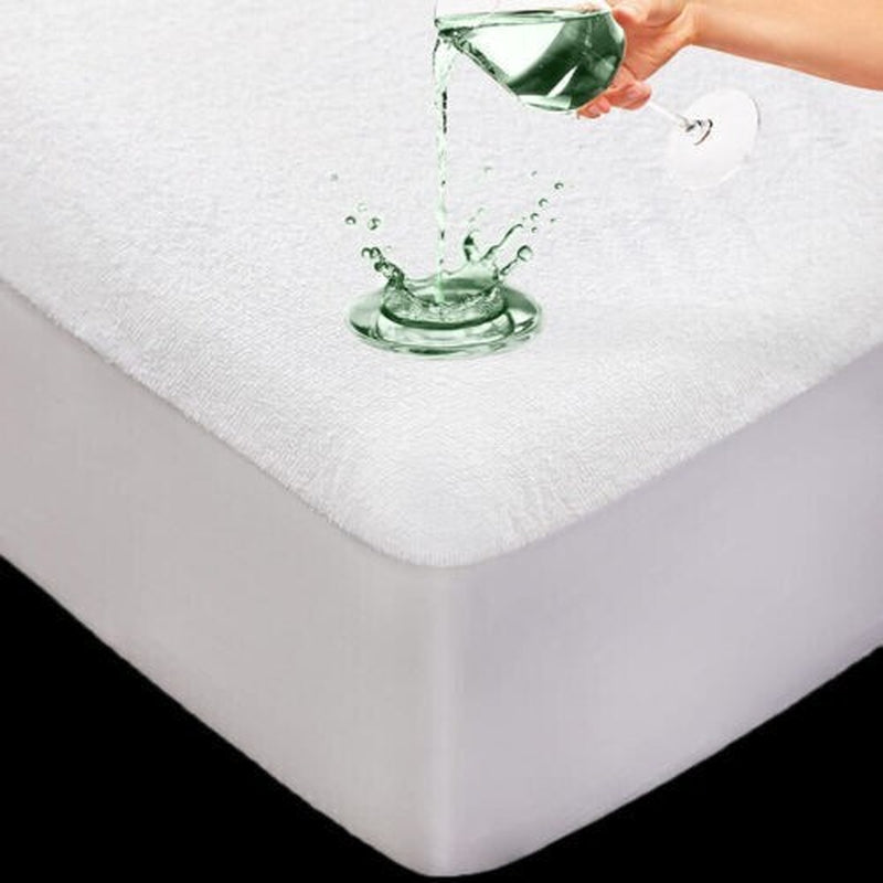 100% Waterproof Extra Deep Terry Mattress Protector Fitted Bed Cover Unisex King