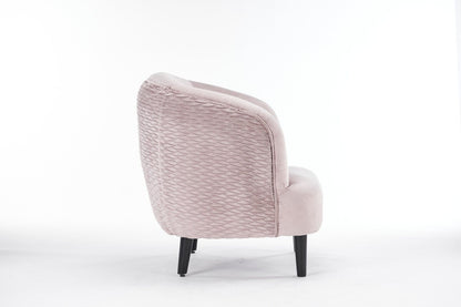 Stylish Design Velvet Tub Chair Accent Armchair Grey Barrel Chair for Bedroom