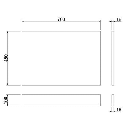 Modern Bathroom 1700 Front & 700 End Bath Panel Pack MDF Charcoal Grey Plinth