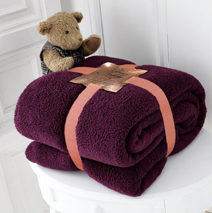 TEDDY BEAR FLEECE THROW over BED LARGE BEDSPREAD SOFT CUDDLY WARM SOFA BLANKET
