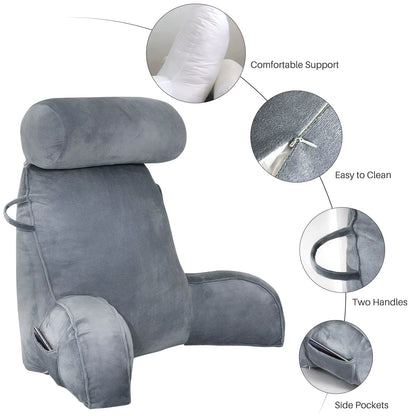 Headboard Pillow Triangle Cushion Reading Large Bolster Backrest Positioning Support Body Wedge Sleeping Pillow for Bed Headboar