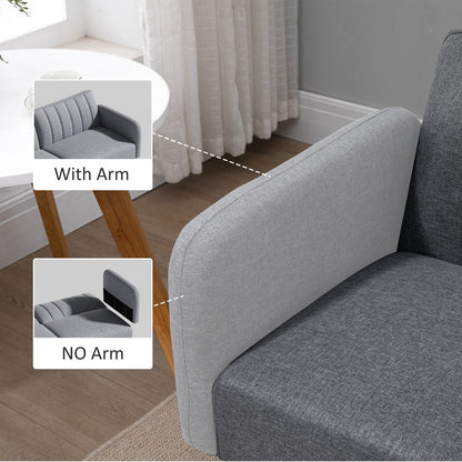 HOMCOM 3 Seater Sofa Bed W/ Adjustable Backrest for Living Room, Guest Room