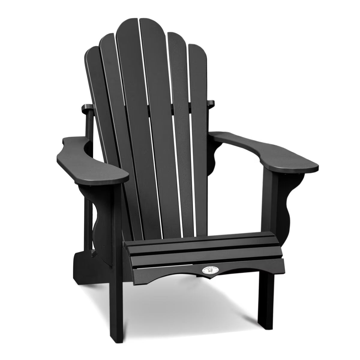 Adirondack Faux Wood Garden Chair in Black