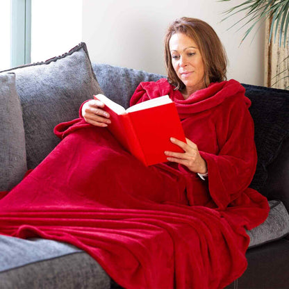 Genuine Snug Rug DELUXE ™ ADULT Cosy Warm SLEEVED Arms Blanket Fleece Official