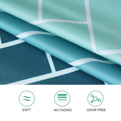 New Waterproof Polyester Fabric Bathroom Shower Curtain Sheer Panel 12 Hooks