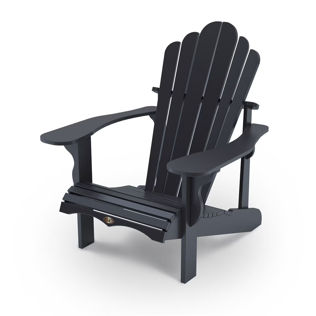Adirondack Faux Wood Garden Chair in Black
