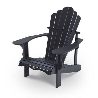 Adirondack Faux Wood Garden Chair in Black