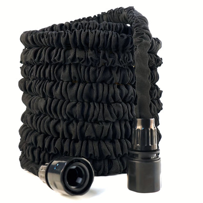 3X Telescopic Heavy-Duty Rubber Garden Hose with High-Pressure Water Gun