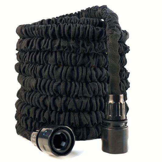 3X Telescopic Heavy-Duty Rubber Garden Hose with High-Pressure Water Gun