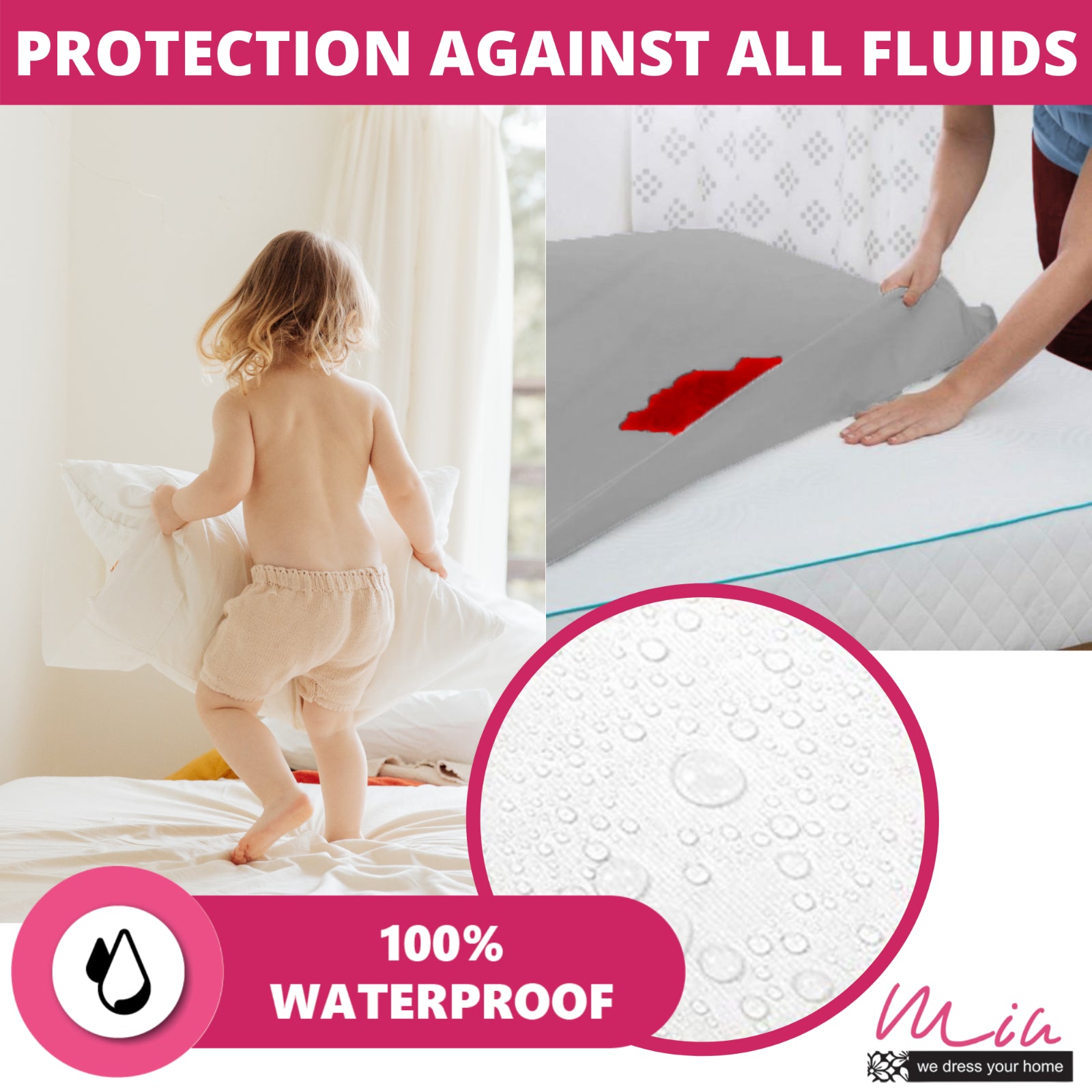 MATTRESS COVER PROTECTOR WATERPROOF TERRY FITTED SHEET SINGLE DOUBLE KING SIZE
