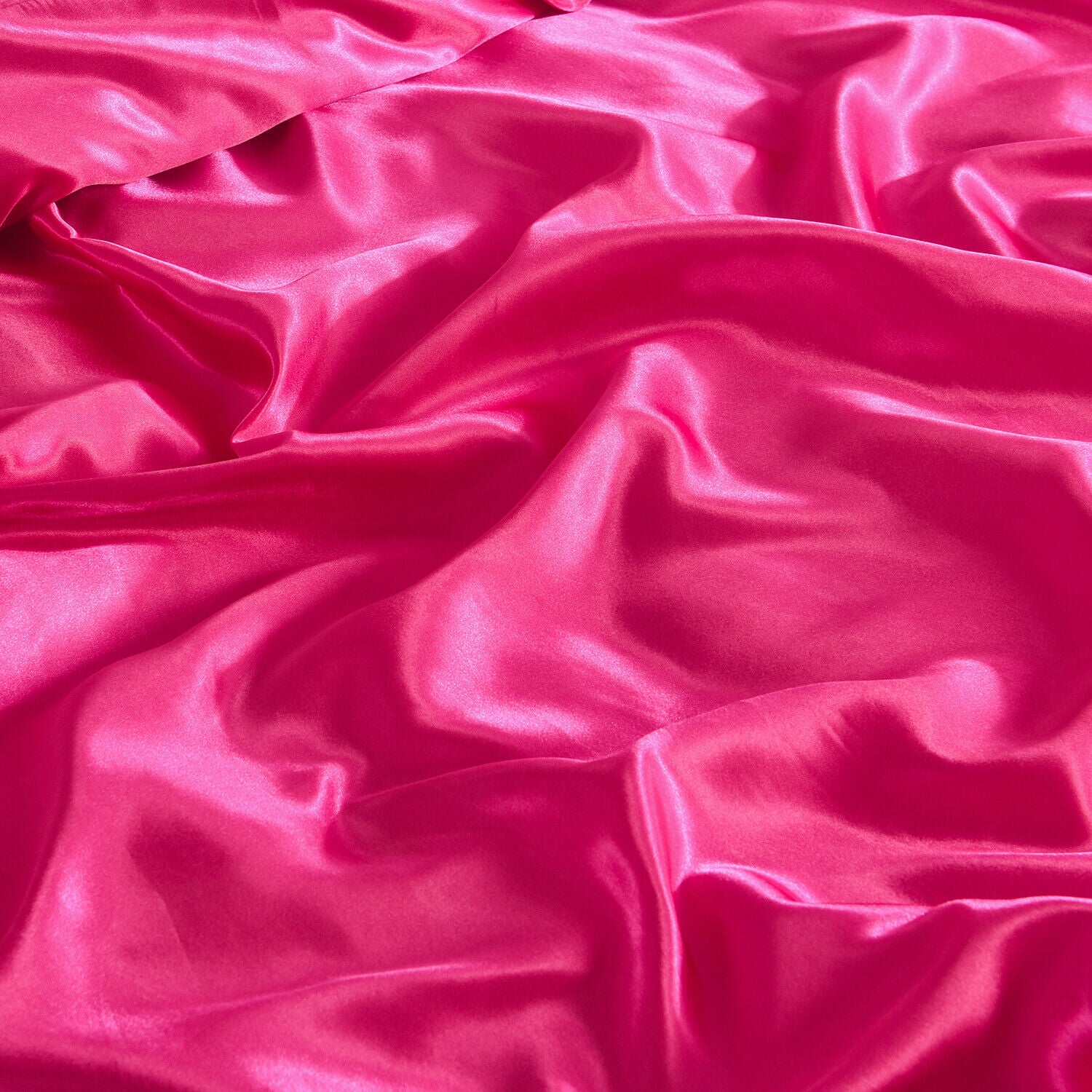 ROOEE 6PCS Satin Silk Complete Bedding Set Fitted Sheet Duvet Cover Pillow Cases