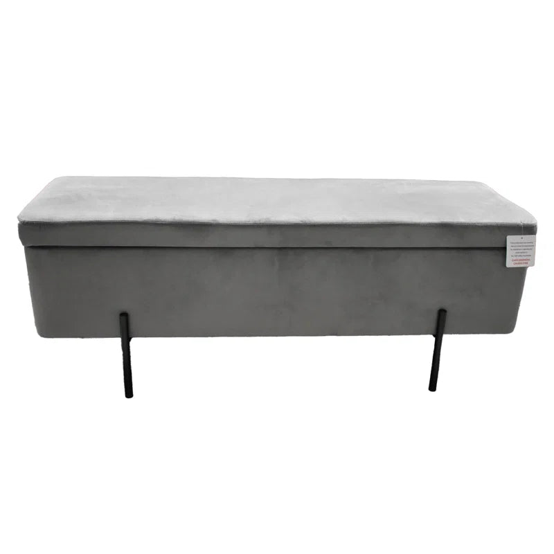 Analisha Velvet Upholstered Storage Bench